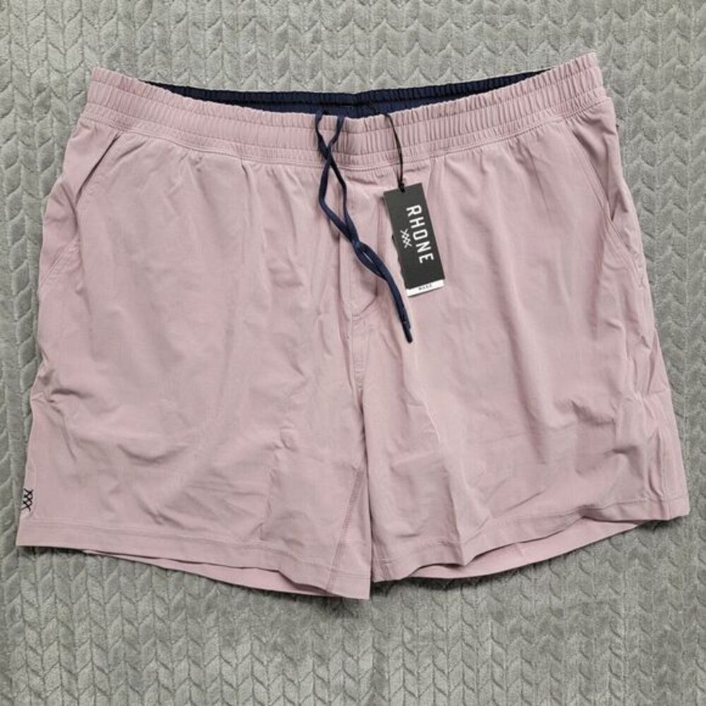 Rhone Men’s Mako Lined Shorts 7” Pink Salt Size 2XL NWT Gym Training Workout